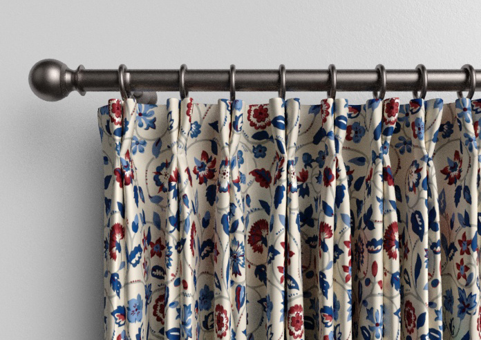 Land & Shore Esther, Blue Red - Made to Measure Curtains - Image 10